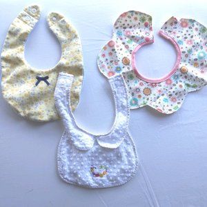 Very good condition Girl bibs set of 3